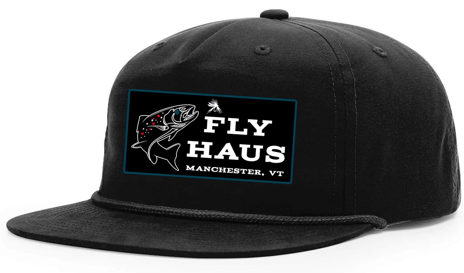 FLY HAUS - Trout  Logo Rope Hat (Black)