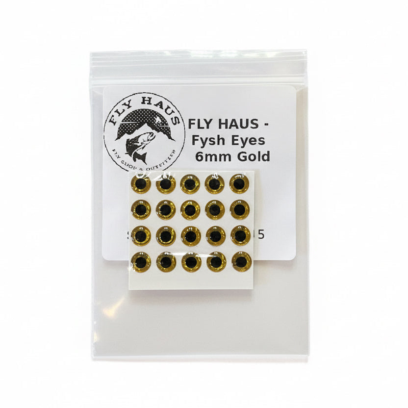 fly haus fysh eyes gold 6mm