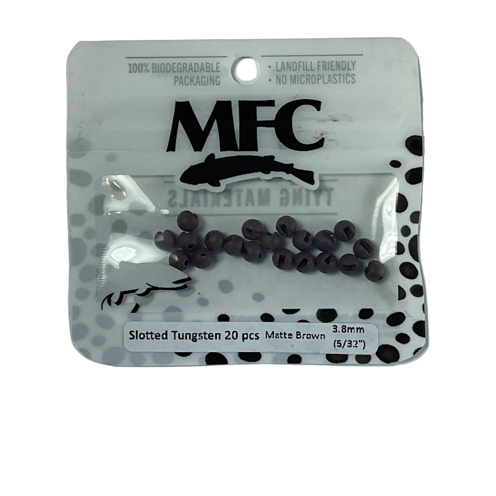 MFC - Slotted Tungsten Beads Matte Brown 3.8mm (5/32)