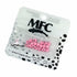 MFC - Slotted Tungsten Beads Mottled Matte Light Pink 4.3mm