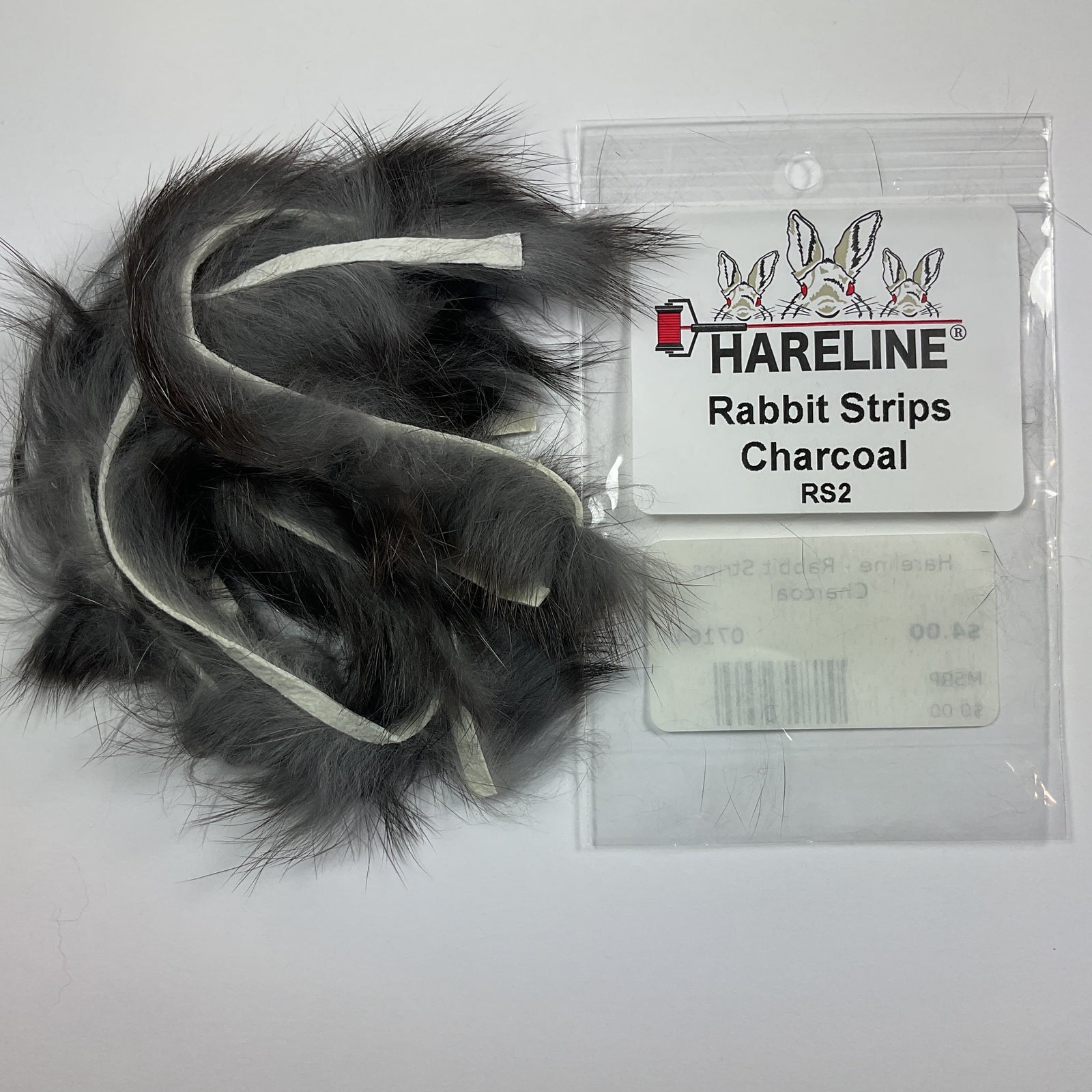 Hareline - Rabbit Strips Charcoal