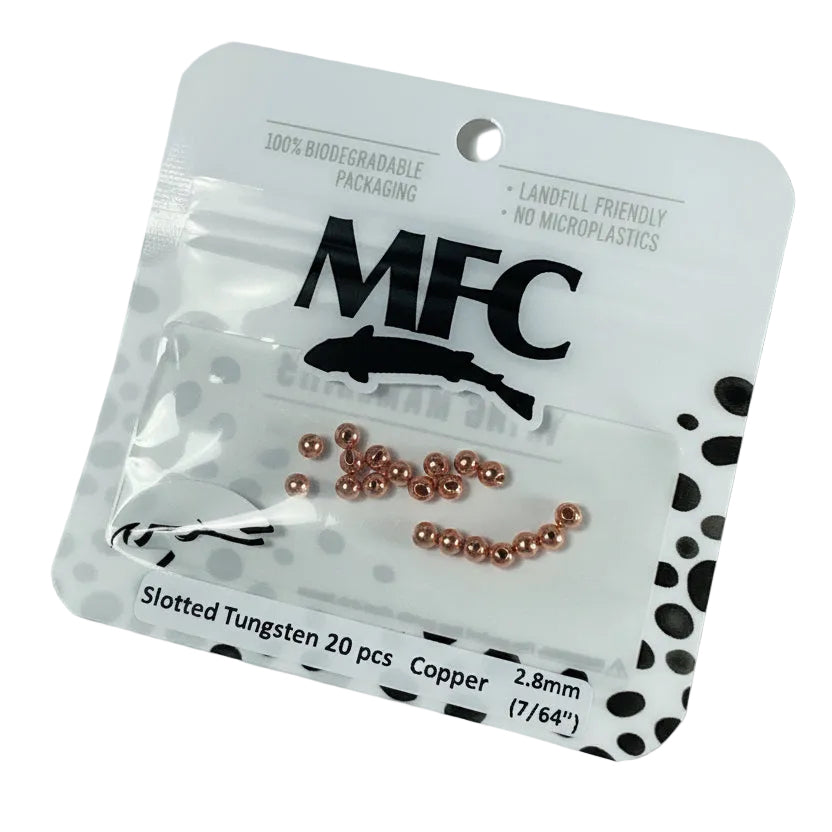 MFC - Slotted Tungsten Beads Copper 2.8mm (7/64)