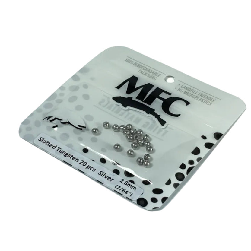 MFC - Slotted Tungsten Beads Silver 2.8mm (7/64)