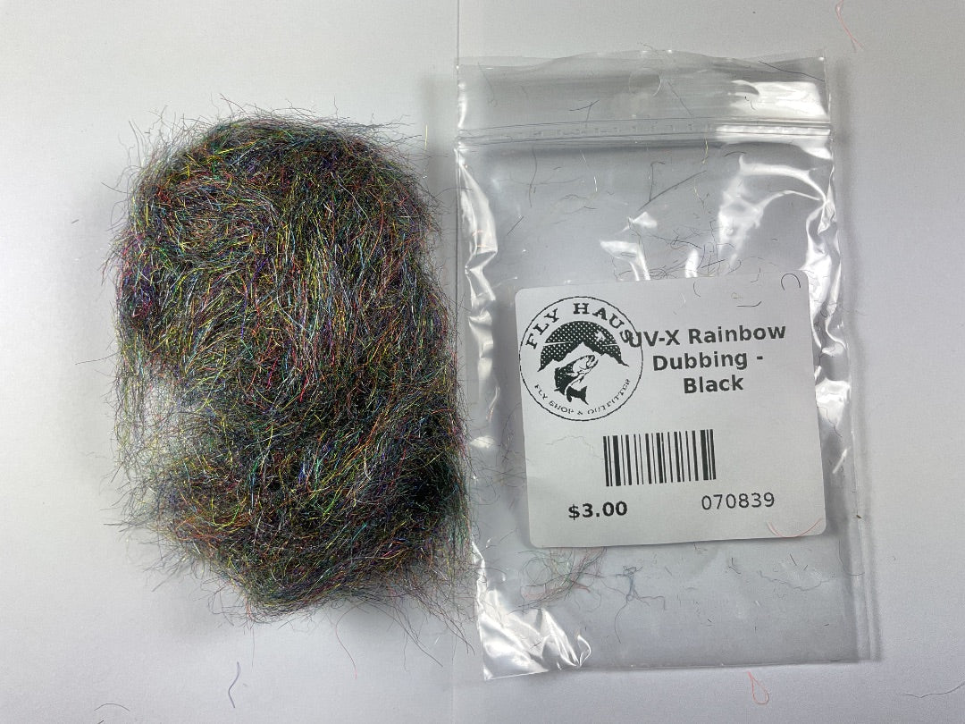 FLY HAUS - UV-X Rainbow Dubbing - Black