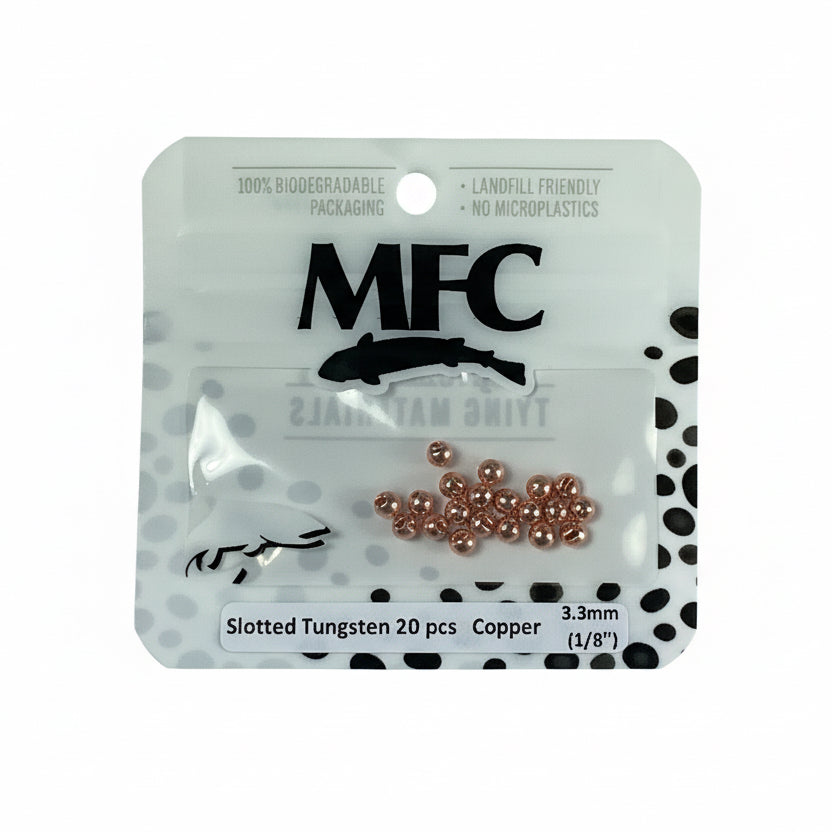 MFC - Slotted Tungsten Beads Copper 3.3mm (1/8)