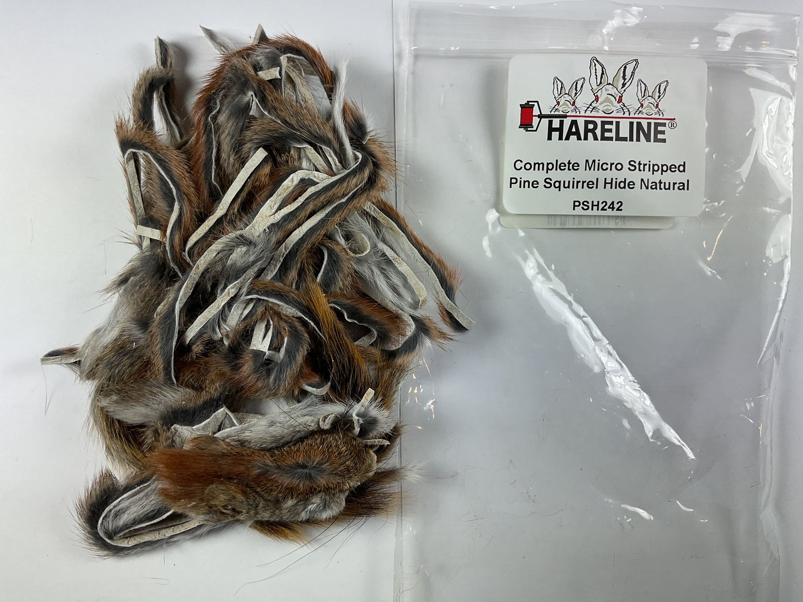 Complete Micro Stripped Pine Squirrel Hide Natural #242