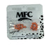 MFC - Slotted Tungsten Beads Mottled Matte Light Orange 3.8mm