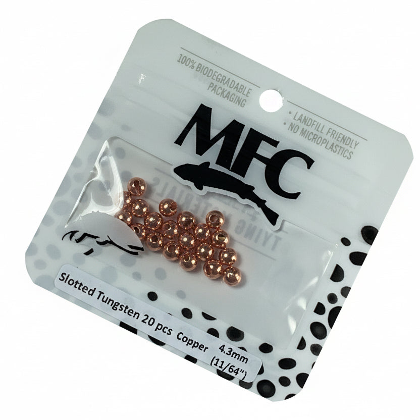 MFC - Slotted Tungsten Beads Copper 4.3mm (11/64)