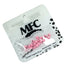 MFC - Slotted Tungsten Beads Mottled Matte Light Pink 3.8mm