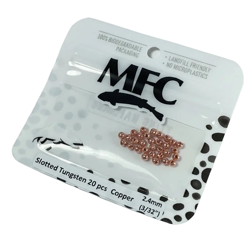 MFC - Slotted Tungsten Beads Copper 2.4mm (3/32)