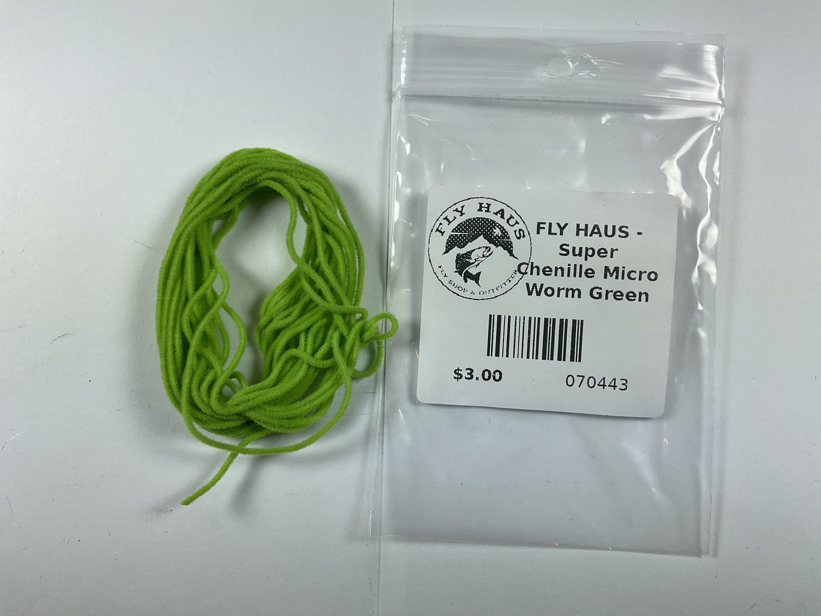 FLY HAUS - Super Chenille Micro Worm Green