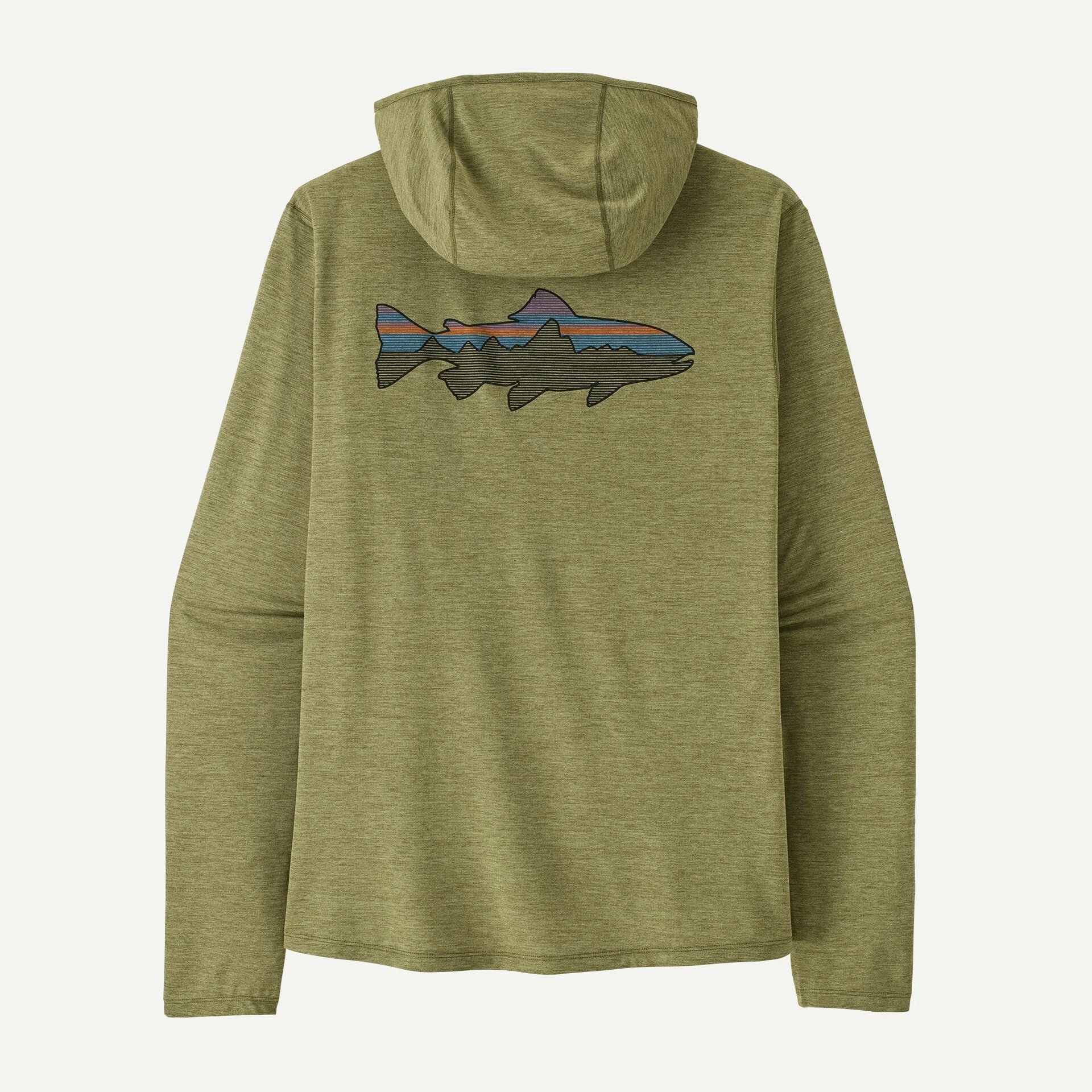 Patagonia - M's Cap Cool Sun Hoody - Fitz Roy Trout - Caper Green