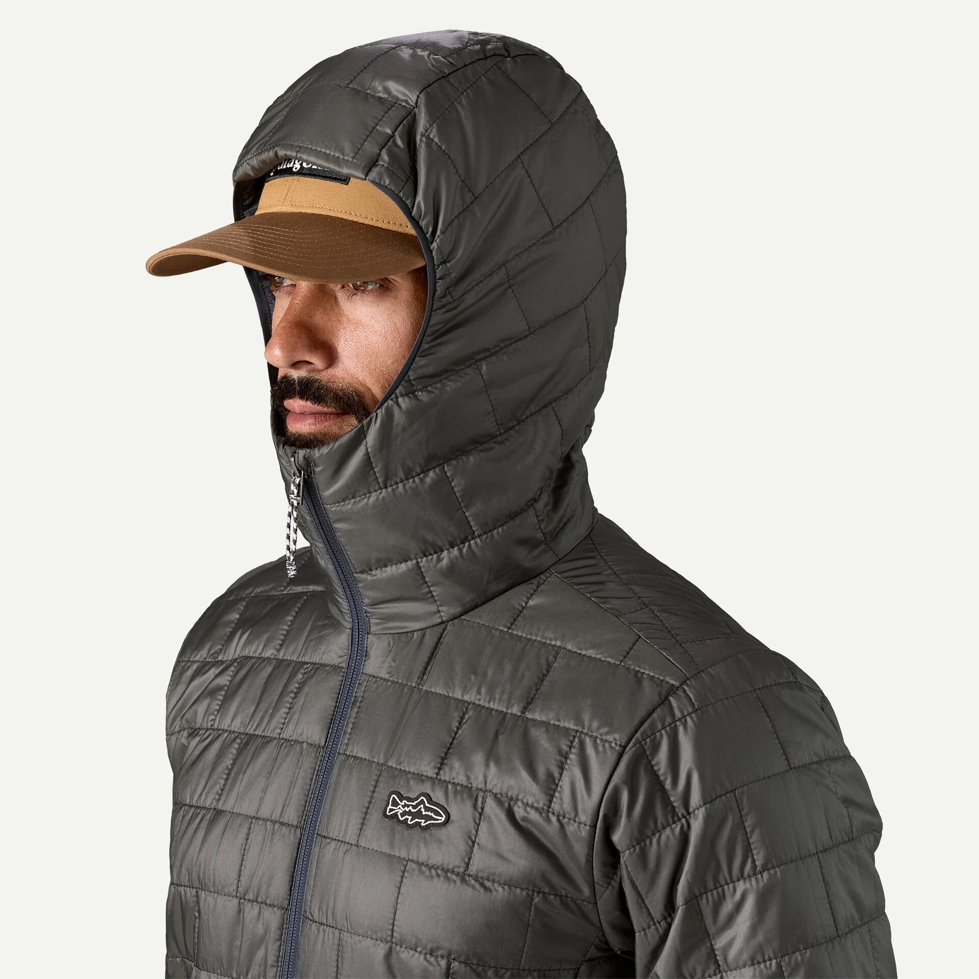 Patagonia - M's Nano Puff Fitz Roy Trout Hoody - Forge Grey