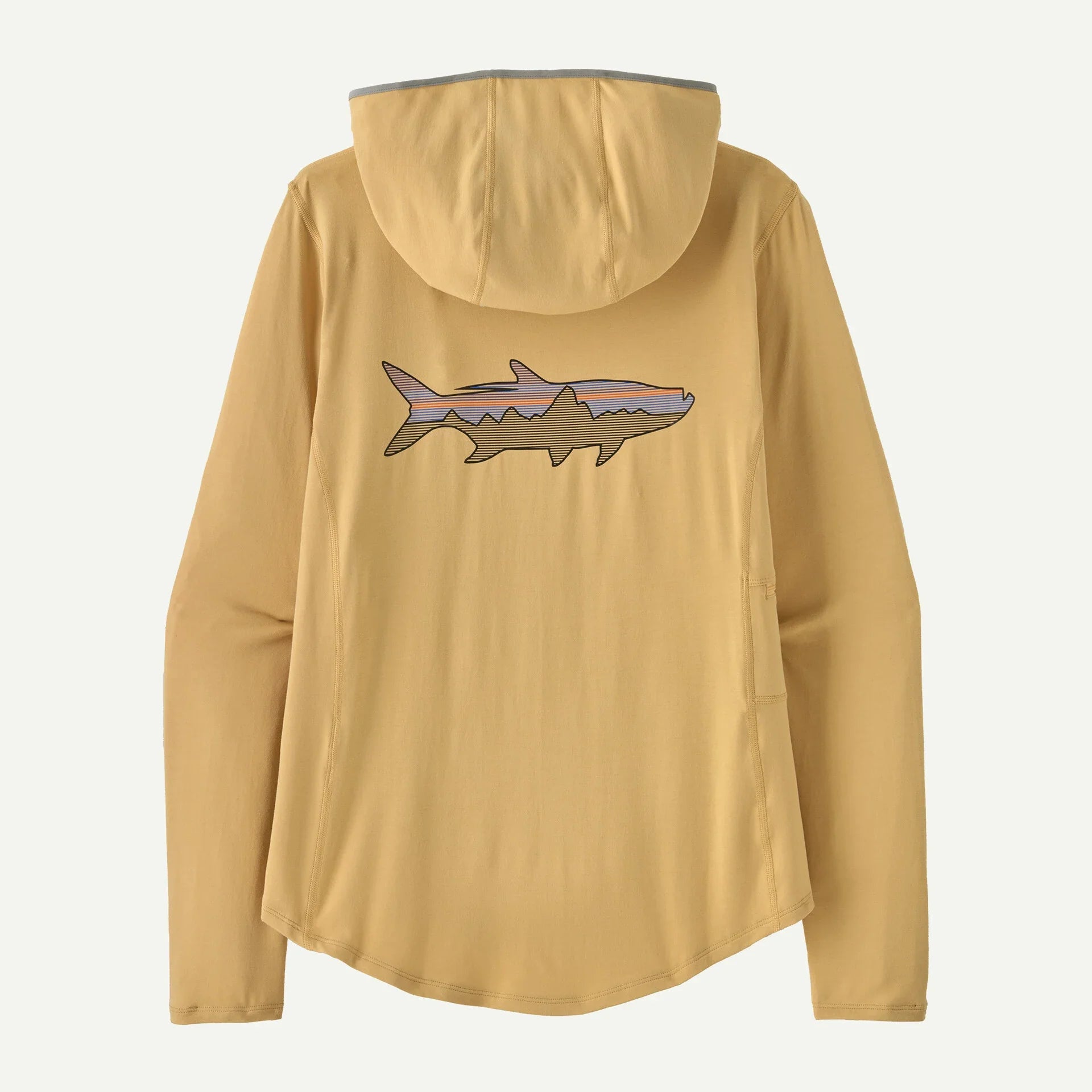 Patagonia - W's Tropic Comfort Natural Hoody Fitz Roy Tarpon - Beeswax Tan