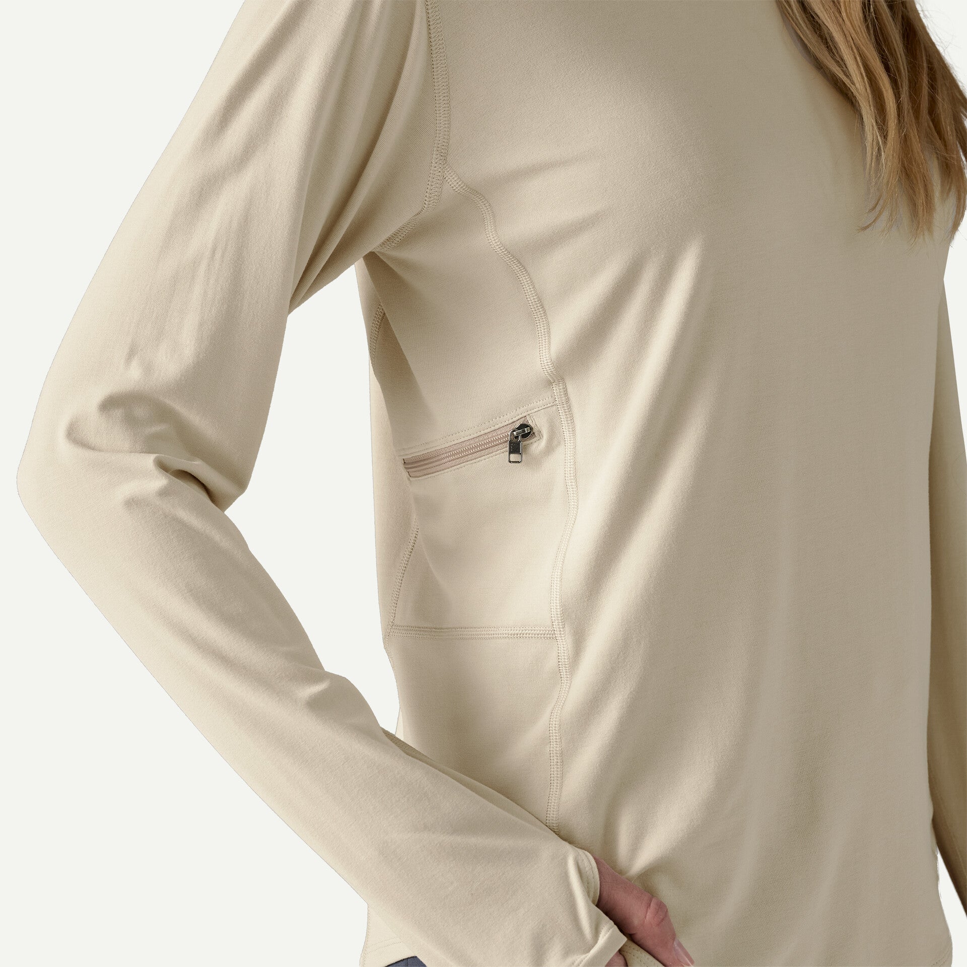 Patagonia - W's Tropic Comfort Natural Hoody Fitz Roy Tarpon - Beeswax Tan